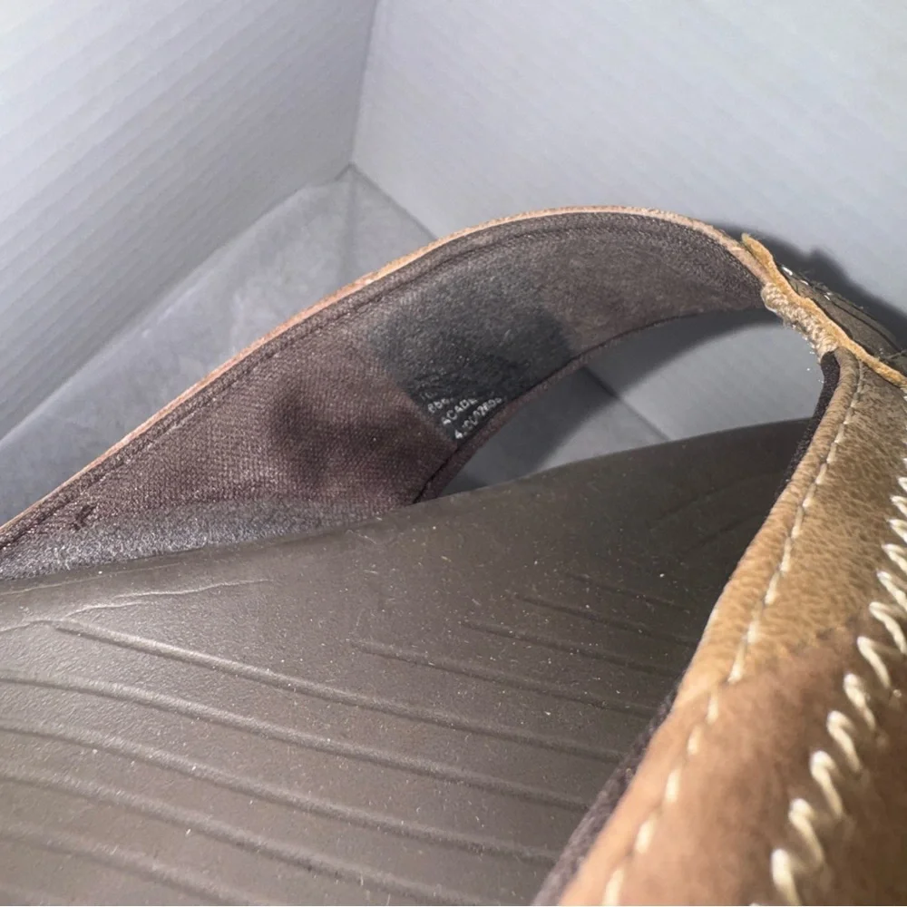 Men’s Brown Flip Flop Sandals Size 9 Casual Comfort Beach